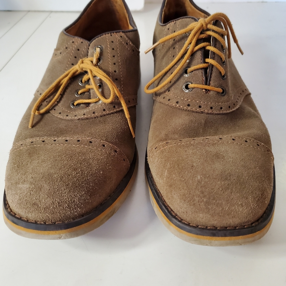 Johnston & Murphy Olive Green Suede Oxfords 9.5 - Picture 4 of 11